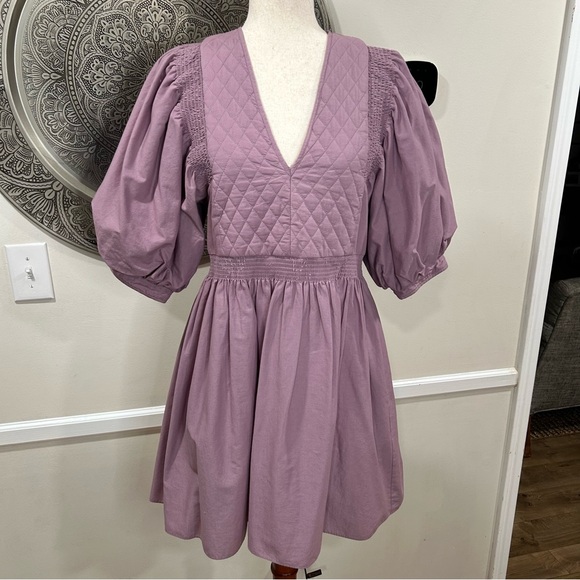HUNTER BELL lavender quilted top dress - size small - Picture 4 of 11